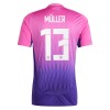 Virallinen Fanipaita Saksa Muller 13 Vieraspelipaita Euro 2024 - Miesten